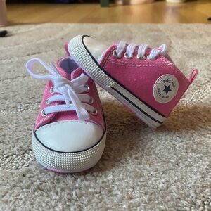 NWOT | Pink Converse Style Baby Shoes | Size 3-6 Months